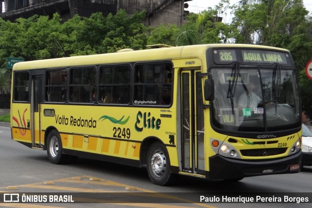 Viação Elite 2249 na cidade de Volta Redonda, Rio de Janeiro, Brasil, por Paulo Henrique Pereira Borges. Número da foto: #13282796.