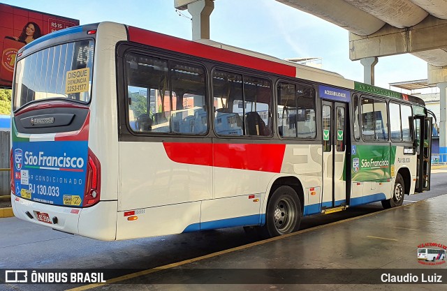 Expresso São Francisco RJ 130.033 na cidade de Nilópolis, Rio de Janeiro, Brasil, por Claudio Luiz. Número da foto: #13283146.
