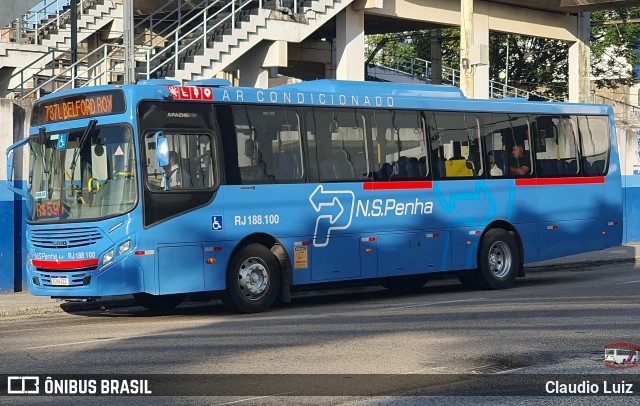 Viação Nossa Senhora da Penha RJ 188.100 na cidade de Nilópolis, Rio de Janeiro, Brasil, por Claudio Luiz. Número da foto: #13283101.
