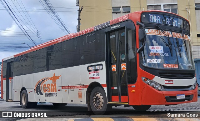 CSM Transporte e Turismo RT 019 na cidade de Belém, Pará, Brasil, por Samara Goes. Número da foto: #13283399.