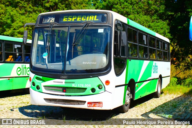 Viação Elite RJ 176.006 na cidade de Volta Redonda, Rio de Janeiro, Brasil, por Paulo Henrique Pereira Borges. Número da foto: #13282819.
