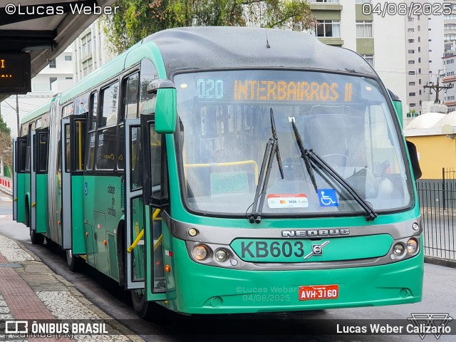 Viação Tamandaré KB603 na cidade de Curitiba, Paraná, Brasil, por Lucas Weber Calizario. Número da foto: #13280277.