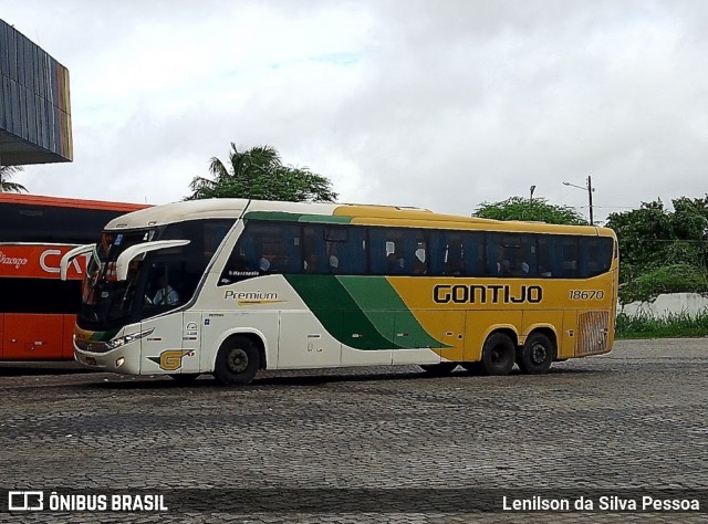 Empresa Gontijo de Transportes 18670 na cidade de Caruaru, Pernambuco, Brasil, por Lenilson da Silva Pessoa. Número da foto: #13282631.