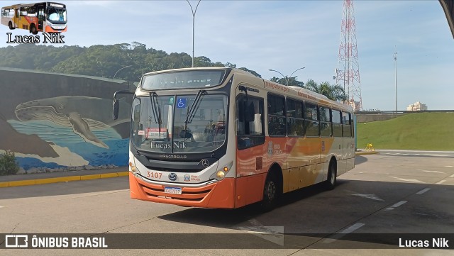 Viação Piracicabana Praia Grande 3107 na cidade de Praia Grande, São Paulo, Brasil, por Lucas Nik. Número da foto: #13283217.
