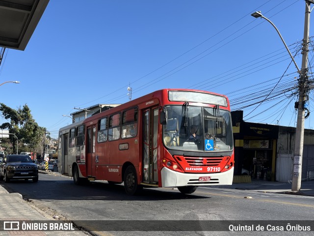 Viação Belo Monte Transportes Coletivos 97110 na cidade de Belo Horizonte, Minas Gerais, Brasil, por Quintal de Casa Ônibus. Número da foto: #13281574.