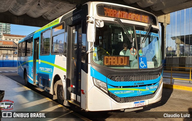 Viação Ponte Coberta RJ 190.040 na cidade de Nilópolis, Rio de Janeiro, Brasil, por Claudio Luiz. Número da foto: #13283167.