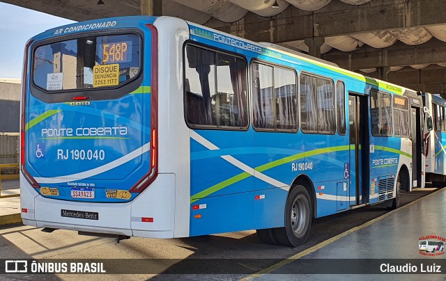 Viação Ponte Coberta RJ 190.040 na cidade de Nilópolis, Rio de Janeiro, Brasil, por Claudio Luiz. Número da foto: #13283162.