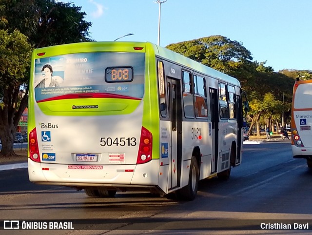 BsBus Mobilidade 504513 na cidade de Ceilândia, Distrito Federal, Brasil, por Cristhian Davi. Número da foto: #13282216.
