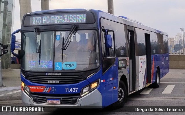 Viação Pirajuçara 11.437 na cidade de São Paulo, São Paulo, Brasil, por Diego da Silva Teixeira. Número da foto: #13281302.