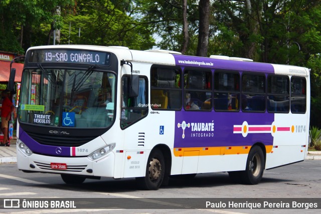 ABC Transportes Coletivos  Vale do Paraíba 1074 na cidade de Taubaté, São Paulo, Brasil, por Paulo Henrique Pereira Borges. Número da foto: #13282642.