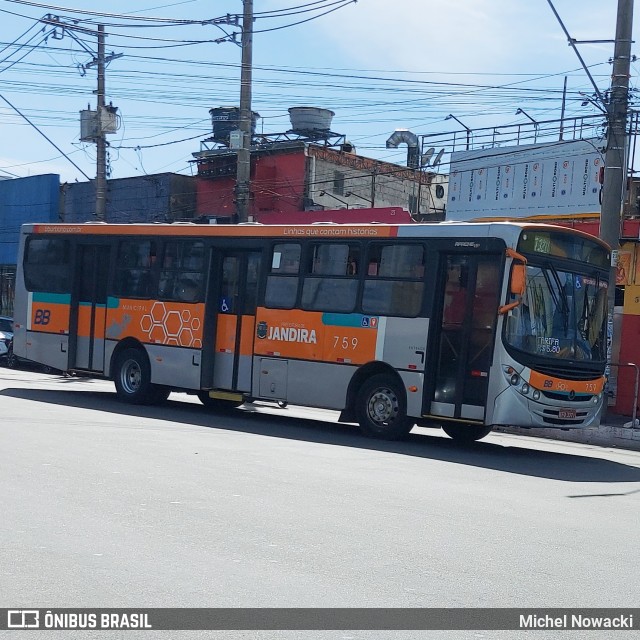 BB Transportes e Turismo 759 na cidade de Jandira, São Paulo, Brasil, por Michel Nowacki. Número da foto: #13283362.