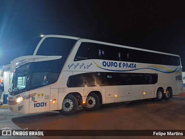 Viação Ouro e Prata 1001 na cidade de Santana do Livramento, Rio Grande do Sul, Brasil, por Felipe Martins. Número da foto: #13281387.