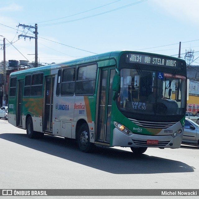 BBTT - Benfica Barueri Transporte e Turismo 00703 na cidade de Jandira, São Paulo, Brasil, por Michel Nowacki. Número da foto: #13283322.