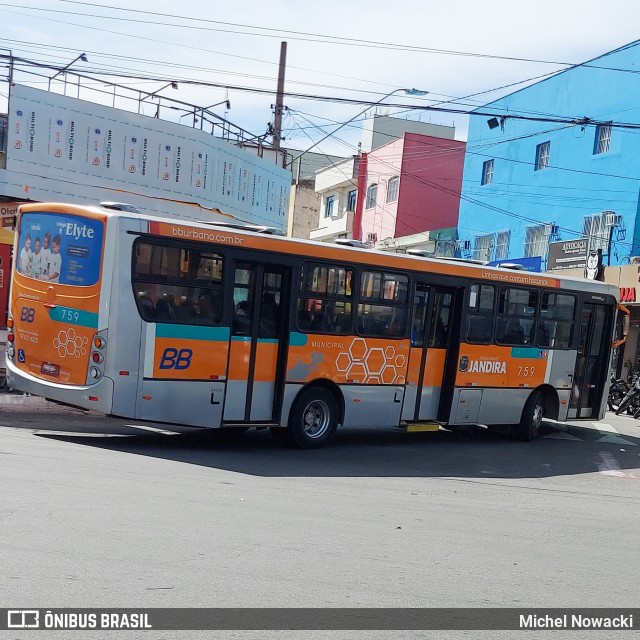 BB Transportes e Turismo 759 na cidade de Jandira, São Paulo, Brasil, por Michel Nowacki. Número da foto: #13283366.