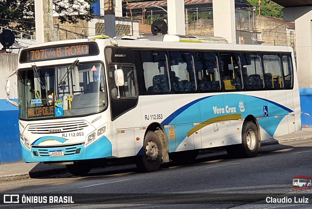 Auto Viação Vera Cruz - Belford Roxo RJ 112.053 na cidade de Nilópolis, Rio de Janeiro, Brasil, por Claudio Luiz. Número da foto: #13283023.