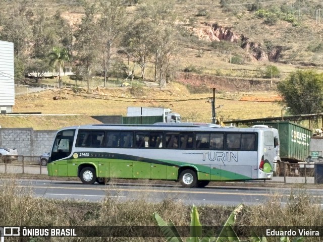 Turin Transportes 21450 na cidade de Conselheiro Lafaiete, Minas Gerais, Brasil, por Eduardo Vieira. Número da foto: #13281773.