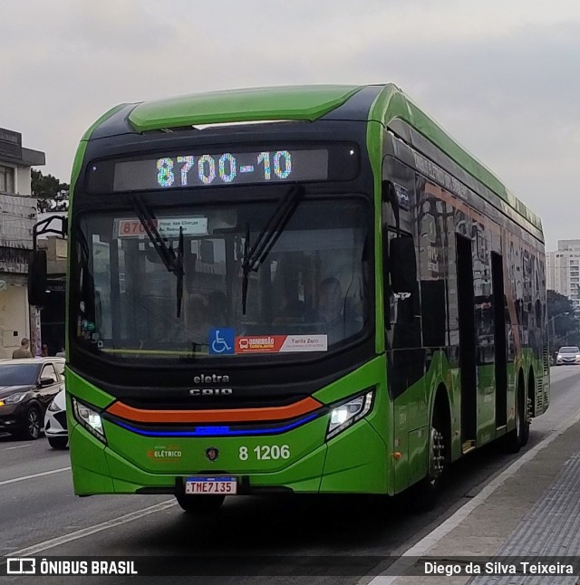 TRANSPPASS - Transporte de Passageiros 8 1206 na cidade de São Paulo, São Paulo, Brasil, por Diego da Silva Teixeira. Número da foto: #13280967.