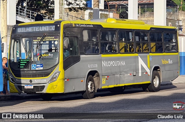 Viação Nilopolitana RJ 123.039 na cidade de Nilópolis, Rio de Janeiro, Brasil, por Claudio Luiz. Número da foto: #13282900.