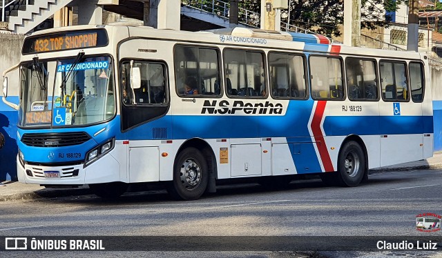 Viação Nossa Senhora da Penha RJ 188.129 na cidade de Nilópolis, Rio de Janeiro, Brasil, por Claudio Luiz. Número da foto: #13283141.
