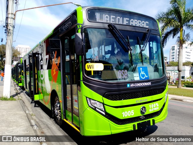 Viação Osasco 1005 na cidade de Osasco, São Paulo, Brasil, por Heitor de Sena Sapaterro. Número da foto: #13281697.