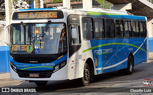 Viação Ponte Coberta RJ 190.055 na cidade de Nilópolis, Rio de Janeiro, Brasil, por Claudio Luiz. Número da foto: #13282921.