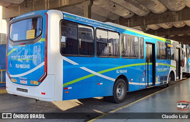 Viação Ponte Coberta RJ 190.040 na cidade de Nilópolis, Rio de Janeiro, Brasil, por Claudio Luiz. Número da foto: #13283157.
