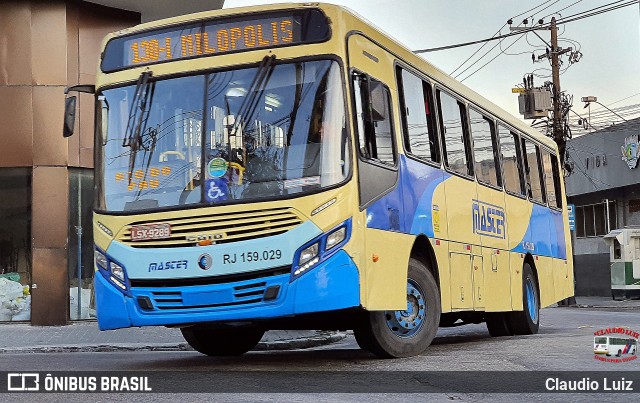Master Transportes Coletivos de Passageiros RJ 159.029 na cidade de Nilópolis, Rio de Janeiro, Brasil, por Claudio Luiz. Número da foto: #13284934.