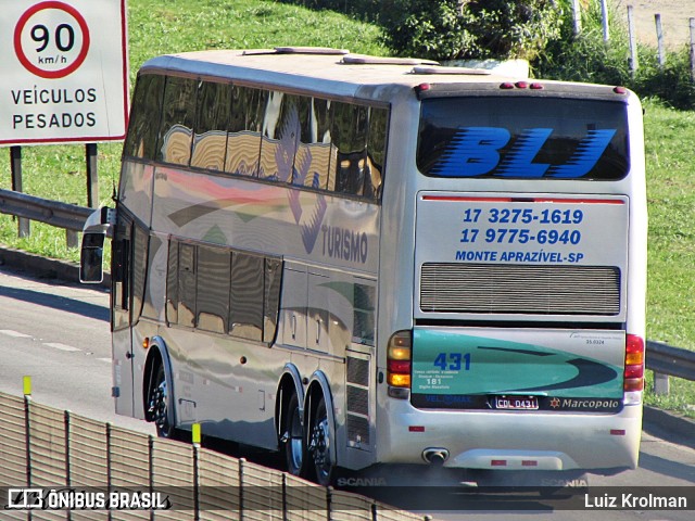 BLJ Turismo 431 na cidade de Aparecida, São Paulo, Brasil, por Luiz Krolman. Número da foto: #13285179.