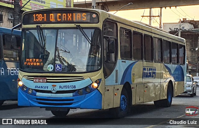 Master Transportes Coletivos de Passageiros RJ 159.138 na cidade de Nilópolis, Rio de Janeiro, Brasil, por Claudio Luiz. Número da foto: #13284888.