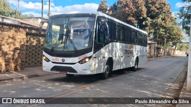 Viação Triunfo 40002 na cidade de Matozinhos, Minas Gerais, Brasil, por Paulo Alexandre da Silva. Número da foto: #13284763.