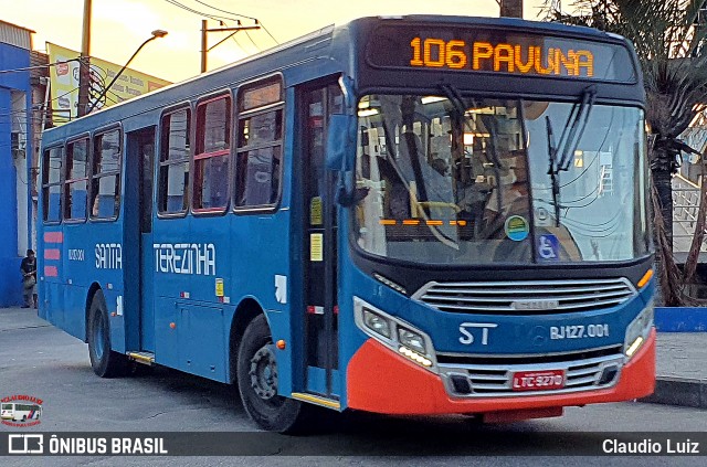 Empresa Santa Terezinha RJ 127.001 na cidade de Nilópolis, Rio de Janeiro, Brasil, por Claudio Luiz. Número da foto: #13284993.