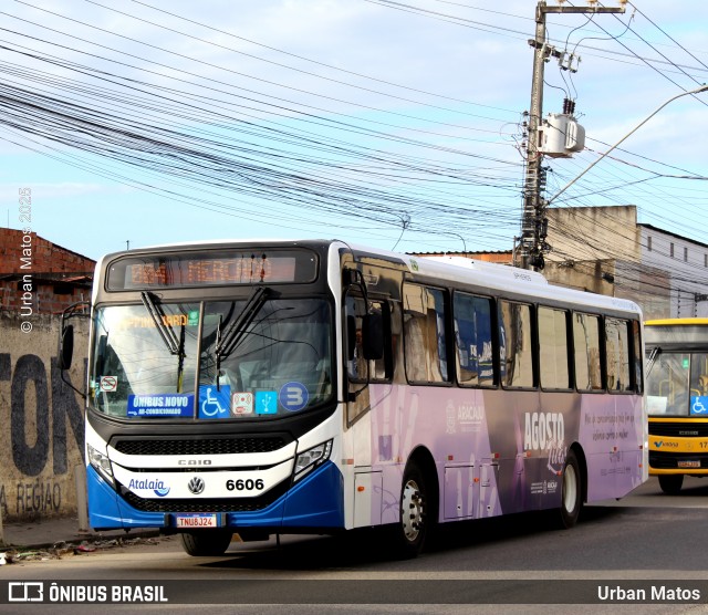 Viação Atalaia Transportes 6606 na cidade de Aracaju, Sergipe, Brasil, por Urban Matos. Número da foto: #13284718.