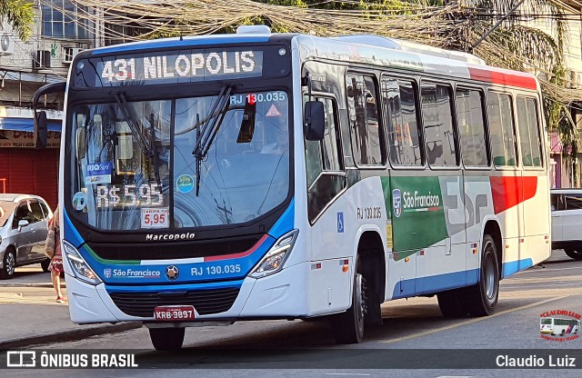 Expresso São Francisco RJ 130.035 na cidade de Rio de Janeiro, Rio de Janeiro, Brasil, por Claudio Luiz. Número da foto: #13284831.