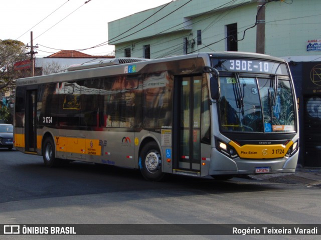 Viação Metrópole Paulista - Zona Leste 3 1724 na cidade de São Paulo, São Paulo, Brasil, por Rogério Teixeira Varadi. Número da foto: #13286721.