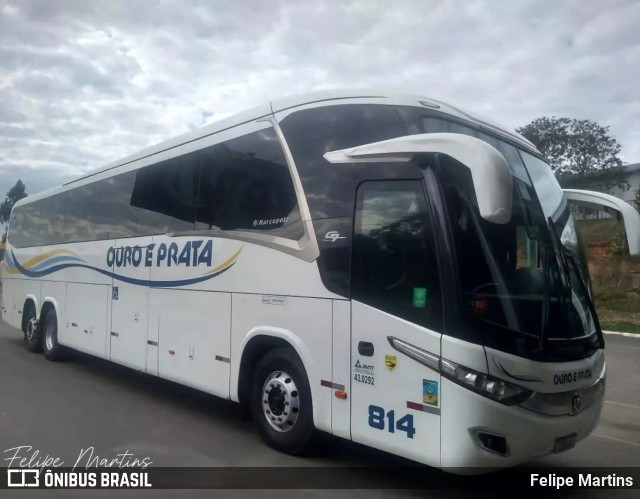Viação Ouro e Prata 814 na cidade de Santana do Livramento, Rio Grande do Sul, Brasil, por Felipe Martins. Número da foto: #13286590.