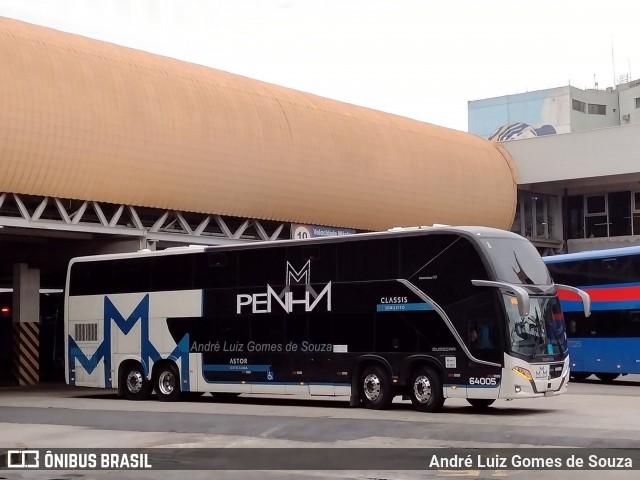 Empresa de Ônibus Nossa Senhora da Penha 64005 na cidade de Rio de Janeiro, Rio de Janeiro, Brasil, por André Luiz Gomes de Souza. Número da foto: #13286900.
