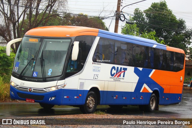 CMT - Consórcio Metropolitano Transportes 125 na cidade de Cuiabá, Mato Grosso, Brasil, por Paulo Henrique Pereira Borges. Número da foto: #13287288.
