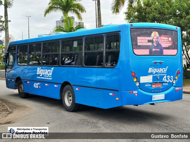 Biguaçu Transportes Coletivos Administração e Participação 433 na cidade de Florianópolis, Santa Catarina, Brasil, por Gustavo  Bonfate. Número da foto: #13287019.