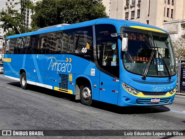 Viação Nossa Senhora do Amparo RJ 186.143 na cidade de Rio de Janeiro, Rio de Janeiro, Brasil, por Luiz Eduardo Lopes da Silva. Número da foto: #13285506.
