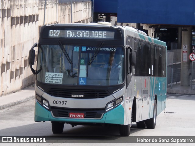 Auto Viação Urubupungá 00397 na cidade de Osasco, São Paulo, Brasil, por Heitor de Sena Sapaterro. Número da foto: #13285532.