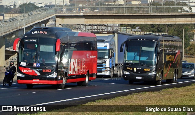Lirabus 14102 na cidade de Sumaré, São Paulo, Brasil, por Sérgio de Sousa Elias. Número da foto: #13288318.