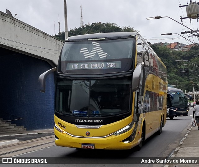 Viação Nova Itapemirim 40346 na cidade de Santos, São Paulo, Brasil, por Andre Santos de Moraes. Número da foto: #13289613.