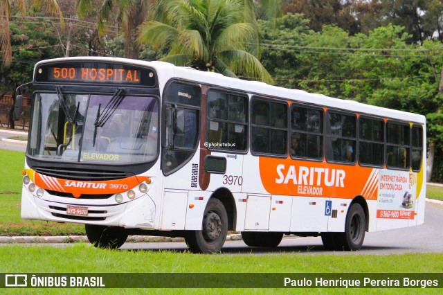 Saritur - Santa Rita Transporte Urbano e Rodoviário 3970 na cidade de Ipatinga, Minas Gerais, Brasil, por Paulo Henrique Pereira Borges. Número da foto: #13290420.