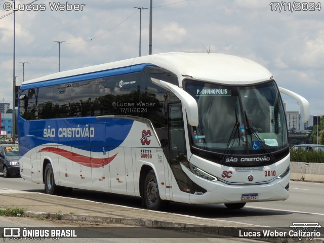 Viação São Cristóvão 3010 na cidade de São Paulo, São Paulo, Brasil, por Lucas Weber Calizario. Número da foto: #13288232.