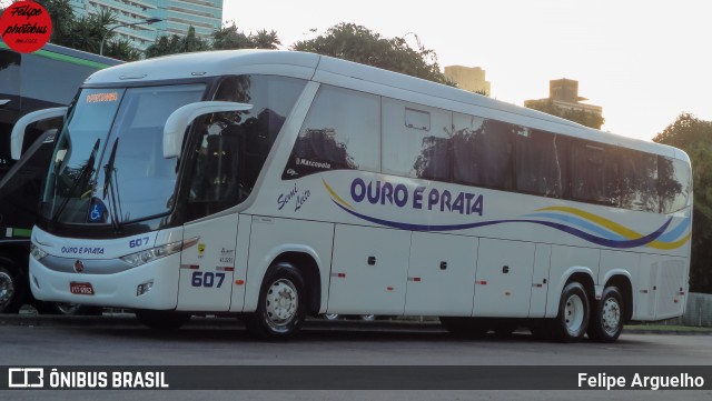 Viação Ouro e Prata 607 na cidade de Curitiba, Paraná, Brasil, por Felipe Arguelho. Número da foto: #13288212.