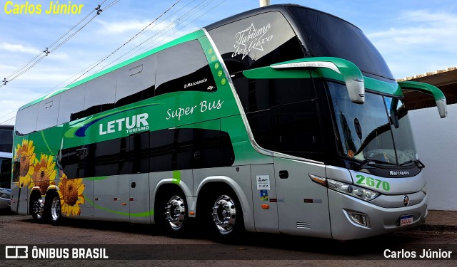 Letur Turismo 2670 na cidade de Caldas Novas, Goiás, Brasil, por Carlos Júnior. Número da foto: #13289442.