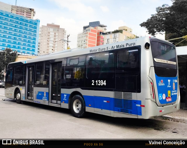 Sambaíba Transportes Urbanos 2 1394 na cidade de São Paulo, São Paulo, Brasil, por Valnei Conceição. Número da foto: #13290131.