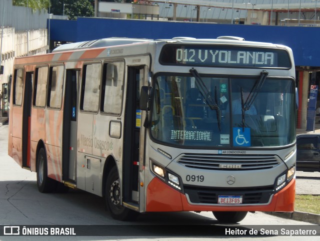Viação Osasco 0919 na cidade de Osasco, São Paulo, Brasil, por Heitor de Sena Sapaterro. Número da foto: #13288222.