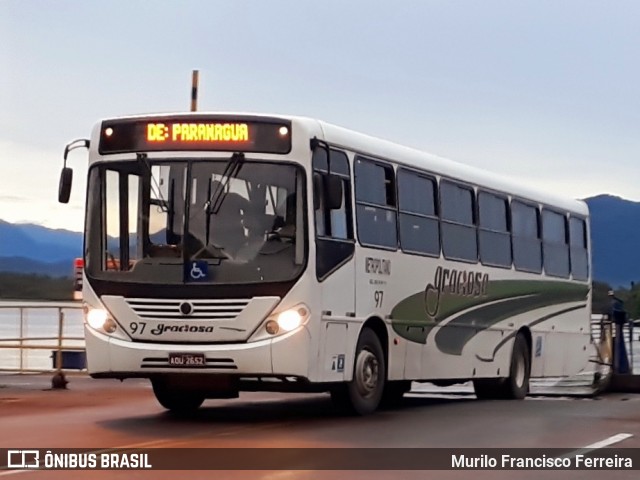 Viação Graciosa 97 na cidade de Guaratuba, Paraná, Brasil, por Murilo Francisco Ferreira. Número da foto: #13289253.