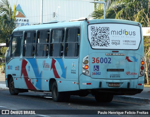 Viação Santa Cecília 36002 na cidade de Fortaleza, Ceará, Brasil, por Paulo Henrique Felício Freitas. Número da foto: #13290229.